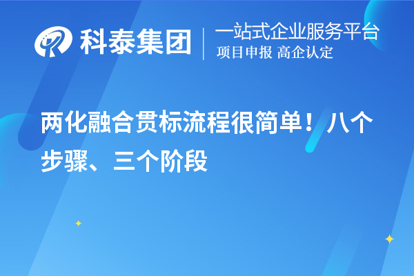 兩化融合貫標流程很簡(jiǎn)單！八個(gè)步驟、三個(gè)階段