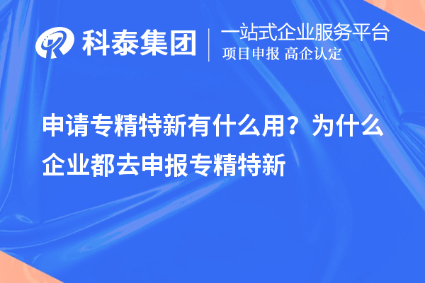 申請專精特新有什么用？為什么企業(yè)都去申報專精特新