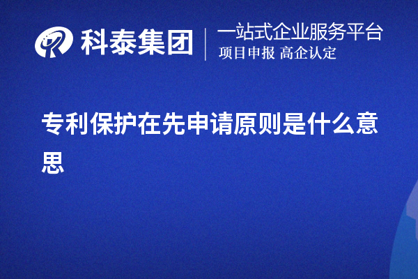 專利保護(hù)在先申請原則是什么意思