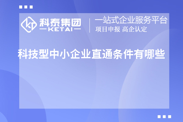 科技型中小企業(yè)直通條件有哪些