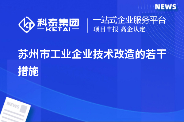 蘇州市工業(yè)企業(yè)技術(shù)改造的若干措施