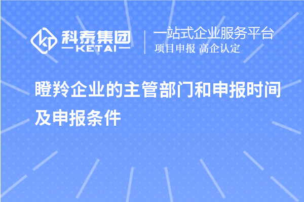 瞪羚企業(yè)的主管部門和申報(bào)時(shí)間及申報(bào)條件