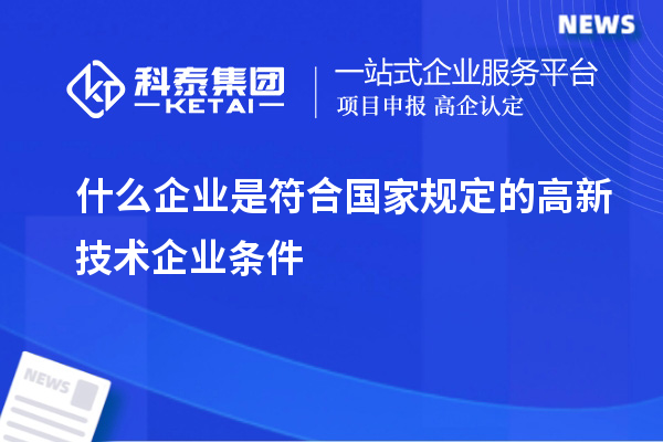 什么企業(yè)是符合國家規定的高新技術(shù)企業(yè)條件