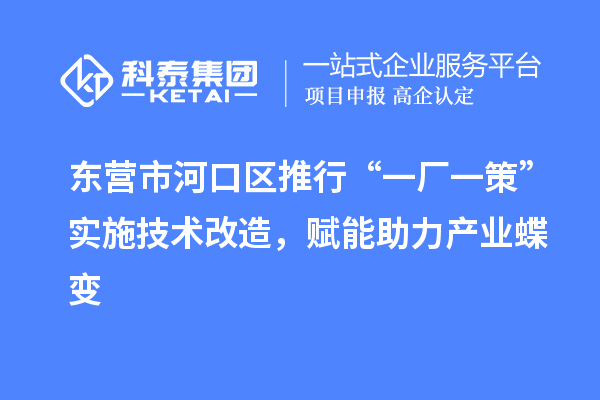 東營市河口區(qū)推行“一廠一策”實施技術(shù)改造，賦能助力產(chǎn)業(yè)蝶變