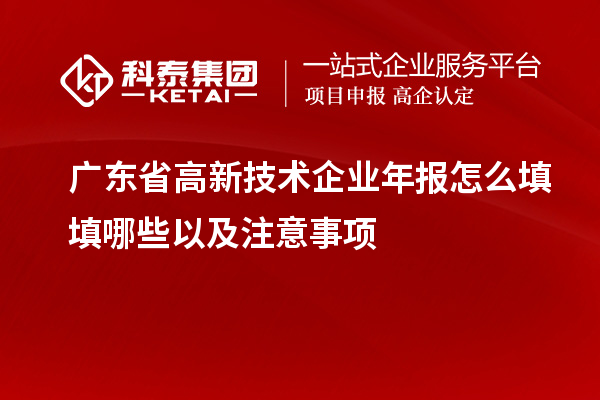 廣東省高新技術(shù)企業(yè)年報怎么填填哪些以及注意事項