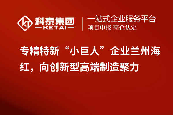 專精特新“小巨人”企業(yè)蘭州海紅，向創(chuàng)新型高端制造聚力