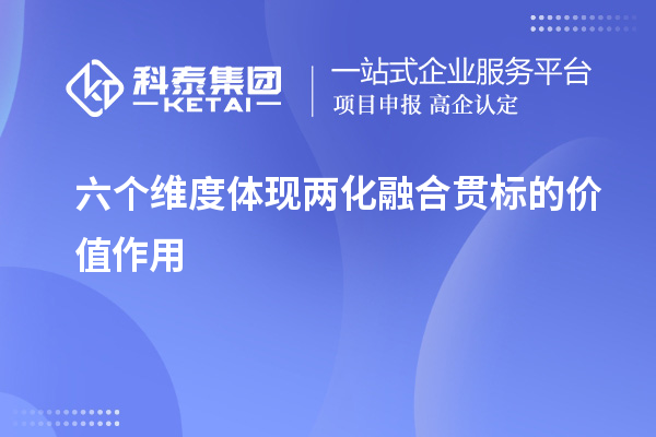 六個(gè)維度體現兩化融合貫標的價(jià)值作用