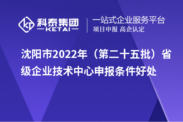 沈陽市2022年（第二十五批）省級企業(yè)技術(shù)中心申報條件好處