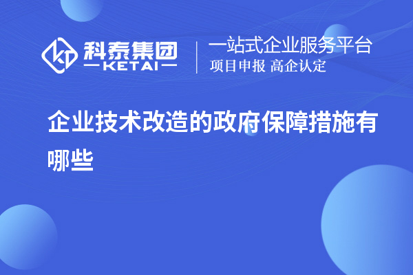 企業(yè)技術(shù)改造的政府保障措施有哪些