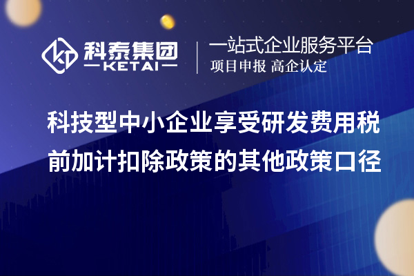 科技型中小企業(yè)享受研發(fā)費用稅前加計扣除政策的其他政策口徑