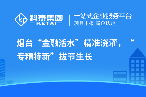 煙臺“金融活水”精準澆灌，“專精特新”拔節(jié)生長