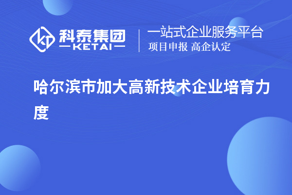 哈爾濱市加大高新技術企業(yè)培育力度