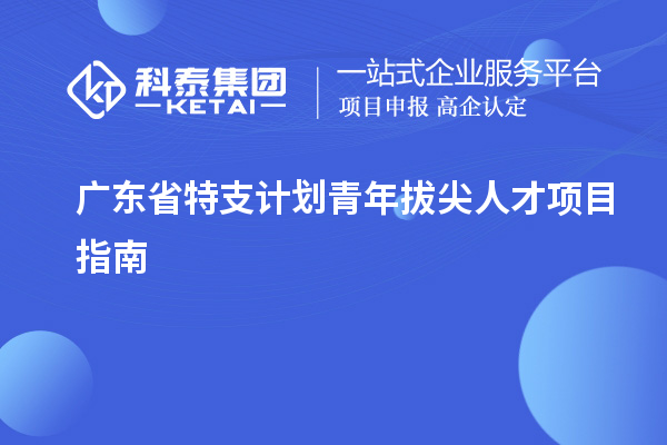 廣東省特支計(jì)劃青年拔尖人才項(xiàng)目指南