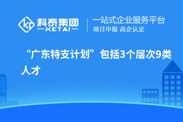 “廣東特支計(jì)劃”包括3個(gè)層次9類人才