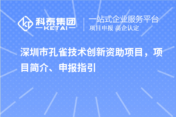 深圳市孔雀技術(shù)創(chuàng)新資助項(xiàng)目，項(xiàng)目簡(jiǎn)介、申報(bào)指引