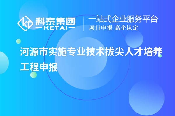 河源市實(shí)施專業(yè)技術(shù)拔尖人才培養(yǎng)工程申報(bào)