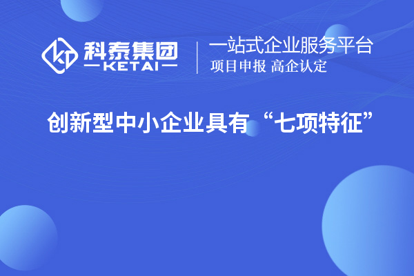 創(chuàng)新型中小企業(yè)具有“七項(xiàng)特征”