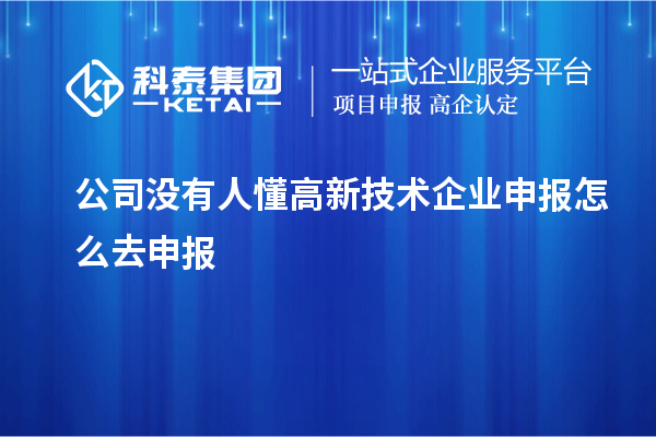 公司沒(méi)有人懂高新技術(shù)企業(yè)申報(bào)怎么去申報(bào)