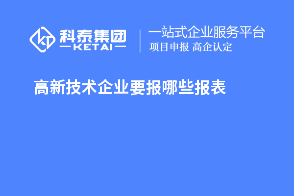 高新技術(shù)企業(yè)要報(bào)哪些報(bào)表