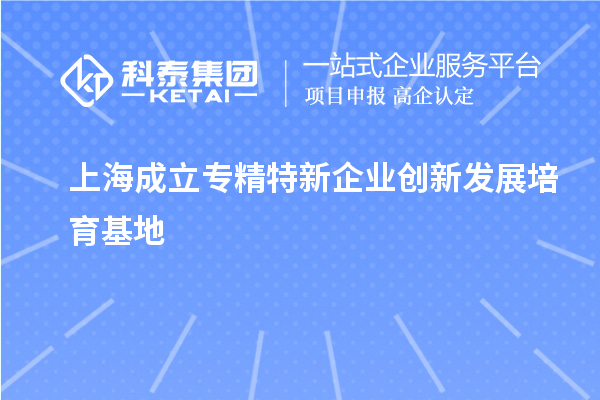 上海成立專精特新企業(yè)創(chuàng)新發(fā)展培育基地