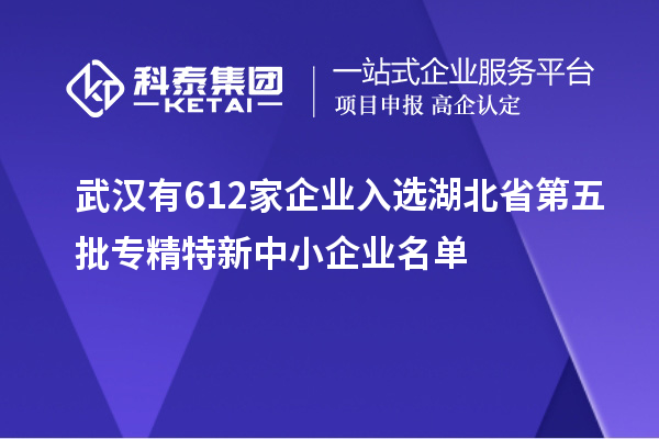 武漢有612家企業(yè)入選湖北省第五批專(zhuān)精特新中小企業(yè)名單