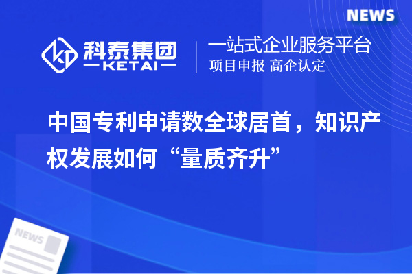 中國專(zhuān)利申請數全球居首，知識產(chǎn)權發(fā)展如何“量質(zhì)齊升”