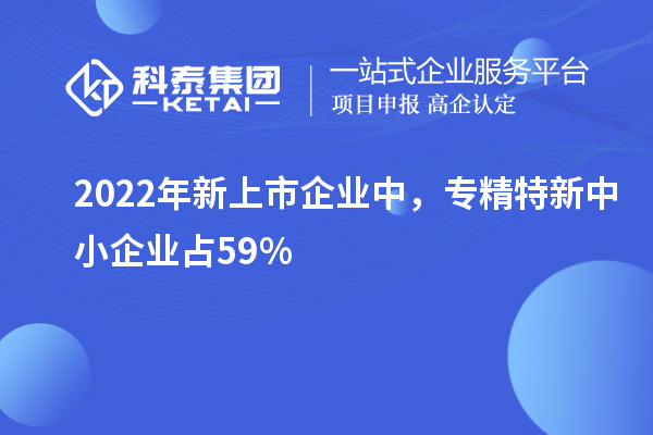 2022年新上市企業(yè)中，<a href=http://qiyeqqexmail.cn/fuwu/zhuanjingtexin.html target=_blank class=infotextkey>專精特新中小企業(yè)</a>占59%