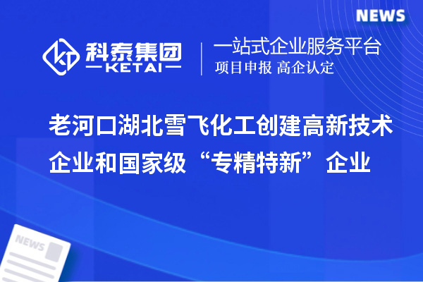 老河口湖北雪飛化工創(chuàng)建高新技術企業(yè)和國家級“專精特新”企業(yè)