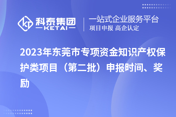 2023年東莞市專項資金知識產(chǎn)權(quán)保護類項目（第二批）申報時間、獎勵