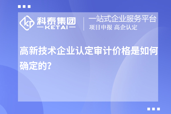 高新技術(shù)企業(yè)認(rèn)定審計(jì)價(jià)格是如何確定的？