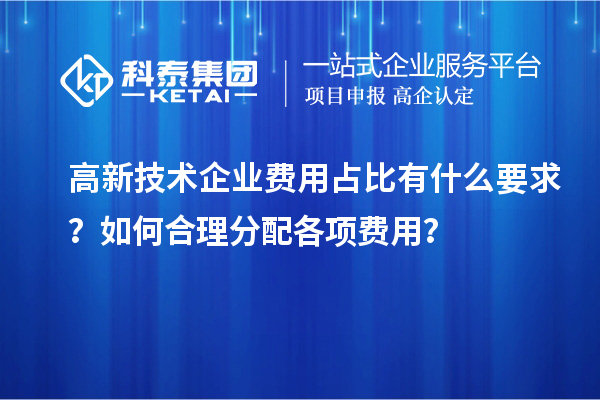 高新技術(shù)企業(yè)費(fèi)用占比有什么要求？如何合理分配各項費(fèi)用？