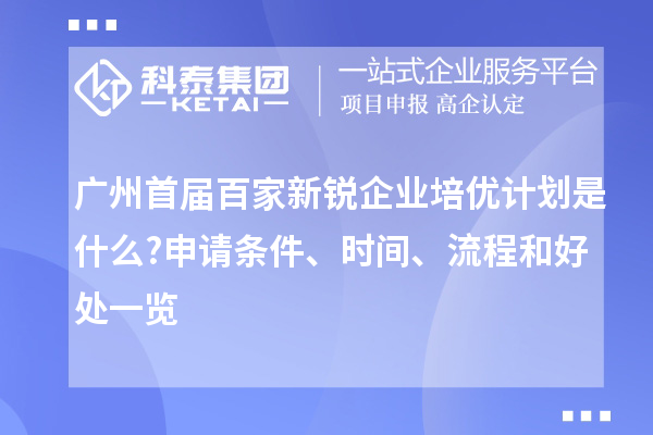 廣州首屆百家新銳企業(yè)培優(yōu)計劃是什么?申請條件、時間、流程和好處一覽