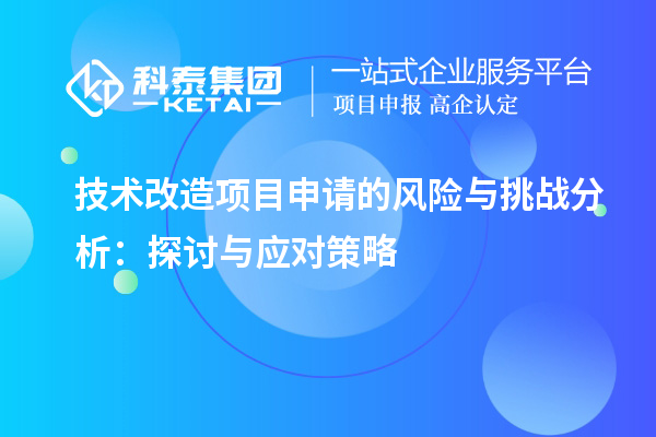 技術(shù)改造項目申請的風(fēng)險與挑戰分析：探討與應對策略		 		