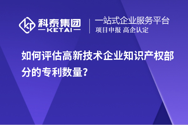 如何評(píng)估高新技術(shù)企業(yè)知識(shí)產(chǎn)權(quán)部分的專利數(shù)量？