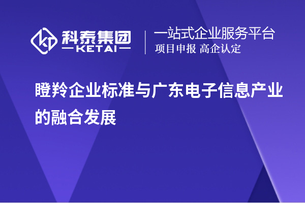 瞪羚企業(yè)標準與廣東電子信息產(chǎn)業(yè)的融合發(fā)展