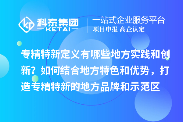 專精特新定義有哪些地方實踐和創(chuàng)新？如何結(jié)合地方特色和優(yōu)勢，打造專精特新的地方品牌和示范區(qū)