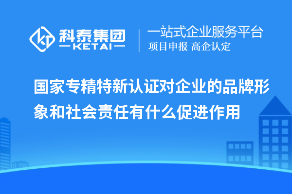 國(guó)家專精特新認(rèn)證對(duì)企業(yè)的品牌形象和社會(huì)責(zé)任有什么促進(jìn)作用