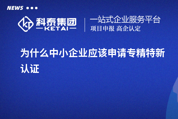 為什么中小企業(yè)應(yīng)該申請(qǐng)專精特新認(rèn)證