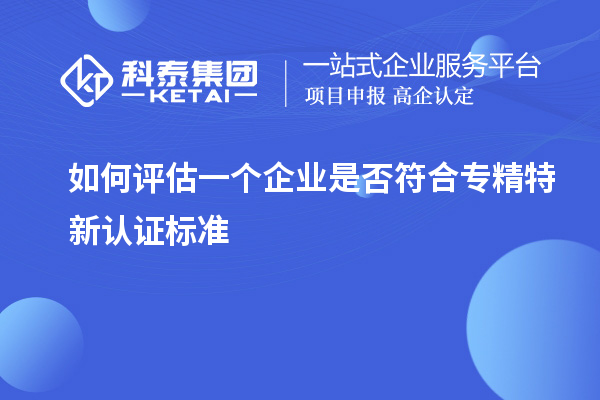 如何評估一個(gè)企業(yè)是否符合專(zhuān)精特新認證標準