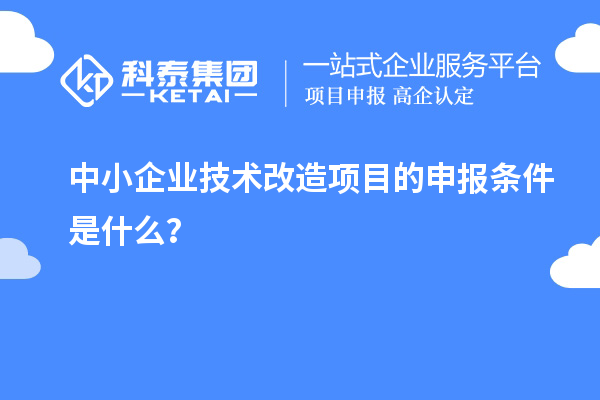 中小企業(yè)<a href=http://qiyeqqexmail.cn/fuwu/jishugaizao.html target=_blank class=infotextkey>技術(shù)改造</a>項(xiàng)目的申報(bào)條件是什么？