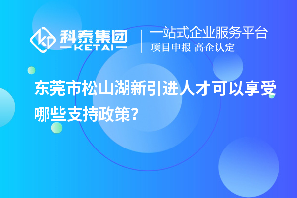 東莞市松山湖新引進(jìn)人才可以享受哪些支持政策？