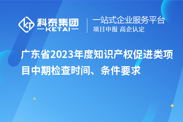 廣東省2023年度知識產(chǎn)權促進(jìn)類(lèi)項目中期檢查時(shí)間、條件要求