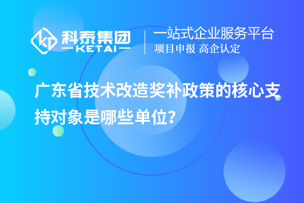 廣東省技術(shù)改造獎補政策的核心支持對象是哪些單位？