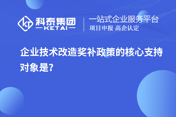 企業(yè)技術(shù)改造獎(jiǎng)補(bǔ)政策的核心支持對(duì)象是？