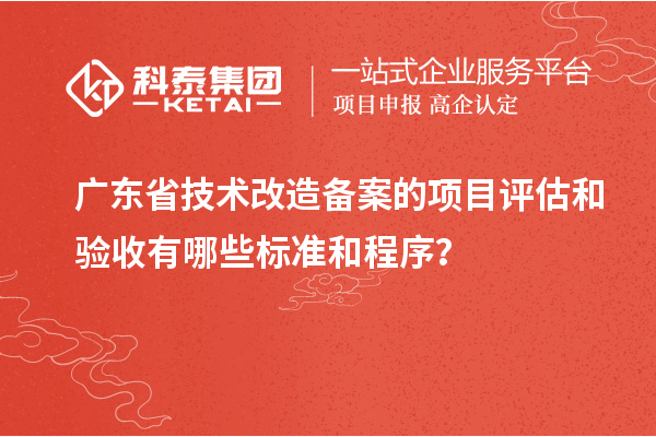 廣東省技術(shù)改造備案的項目評估和驗收有哪些標準和程序？