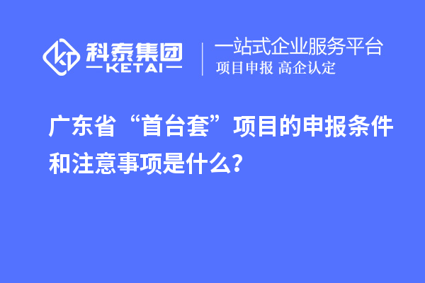 廣東省“<a href=http://qiyeqqexmail.cn/stt/ target=_blank class=infotextkey>首臺套</a>”項目的申報條件和注意事項是什么？