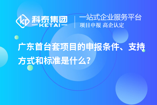 廣東首臺套項目的申報條件、支持方式和標(biāo)準(zhǔn)是什么？