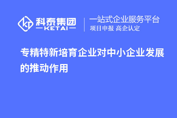 專(zhuān)精特新培育企業(yè)對中小企業(yè)發(fā)展的推動(dòng)作用