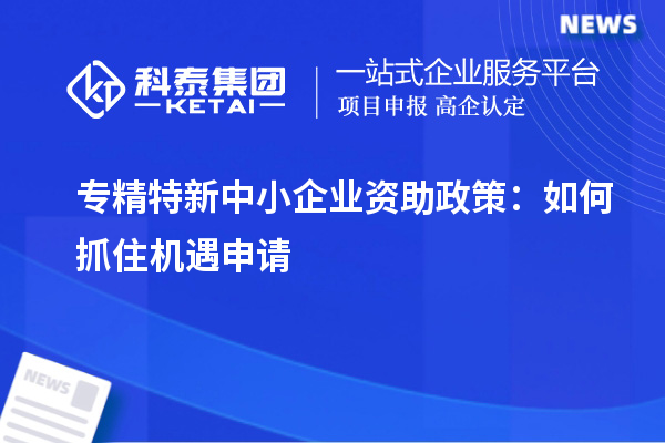 專(zhuān)精特新中小企業(yè)資助政策：如何抓住機遇申請