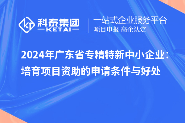 2024年廣東省<a href=http://qiyeqqexmail.cn/fuwu/zhuanjingtexin.html target=_blank class=infotextkey>專(zhuān)精特新中小企業(yè)</a>：培育項目資助的申請條件與好處